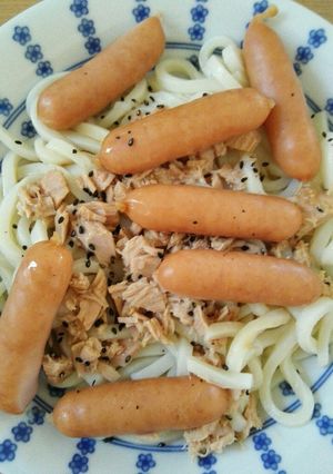 スタミナ時短お弁当の残り物うどん-レシピのメイン写真