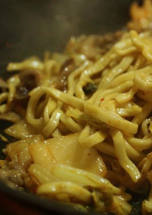 沖縄そばで豚キム焼きそば-レシピのメイン写真