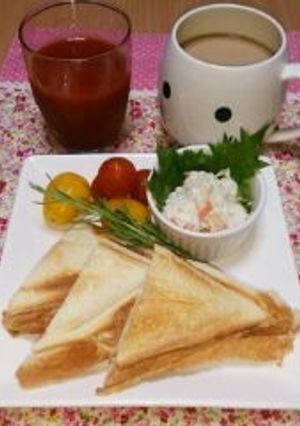 キャベツ&ベーコンチーズ ホットサンド-レシピのメイン写真