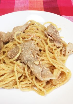 簡単！明太子と豚肉の焼きパスタ☆-レシピのメイン写真