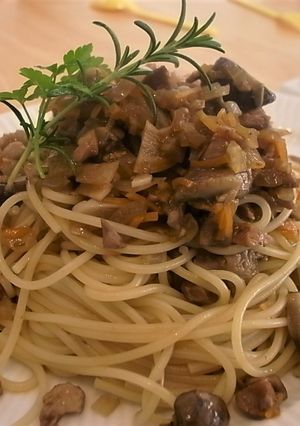 パスタ・鶏の赤ワイン煮込み-レシピのメイン写真