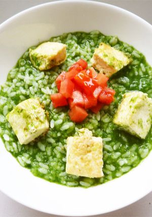 ほうれん草と塩豆腐のリゾット-レシピのメイン写真