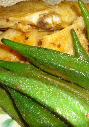 オクラと手羽先カレー風味-レシピのメイン写真