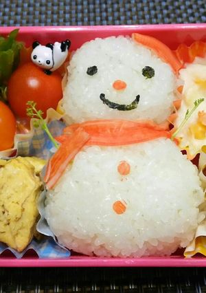超簡単 スノーマン デコ弁当-レシピのメイン写真