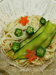 七夕そうめん(ぶっかけ)-レシピのメイン写真