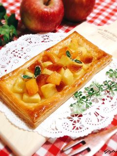 パイシートで林檎と柿のカスタードパイ♪-レシピのメイン写真