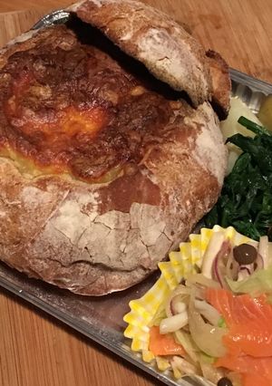 冬眠前のがっつりハンバーググラタンパン-レシピのメイン写真
