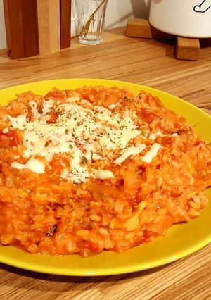 鮭とトマトのチーズリゾット!-レシピのメイン写真