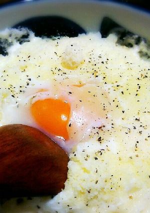 【男の手抜き料理】グラタン風卵チーズご飯-レシピのメイン写真