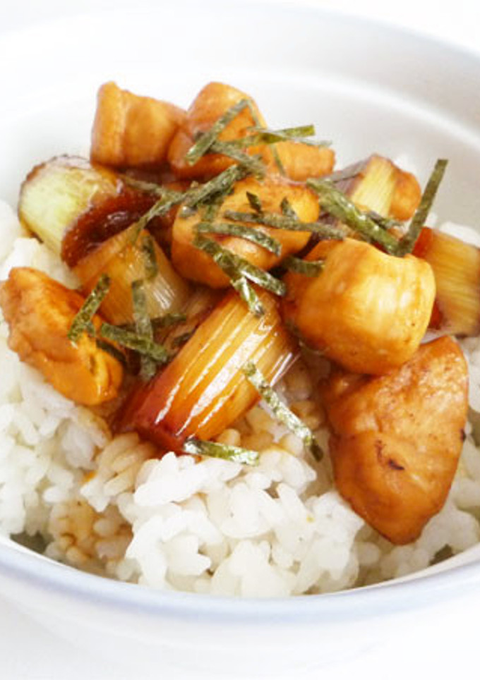 鶏ささみとねぎの焼き鳥　ねぎま丼-レシピのメイン写真