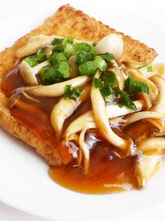 厚揚げ豆腐ステーキ 和風しめじあんかけ-レシピのメイン写真