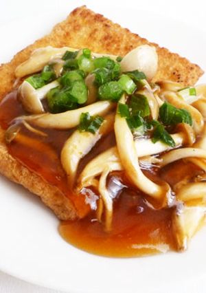 厚揚げ豆腐ステーキ　和風しめじあんかけ-レシピのメイン写真