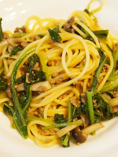 ほうれん草とひき肉の和風パスタ-レシピのメイン写真