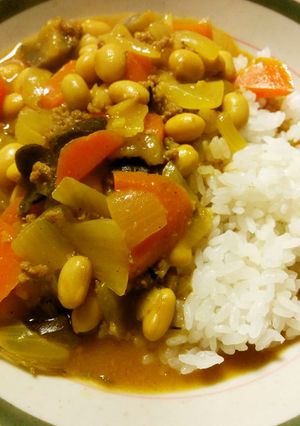 合挽きミンチと大豆のカレー-レシピのメイン写真