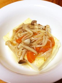 豆腐のキノコあんかけ-レシピのメイン写真