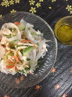 ピーラーサラダ 蒸し鶏と柚子ドレッシング-レシピのメイン写真