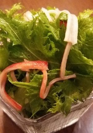 わさび菜とカニカマのサラダ-レシピのメイン写真