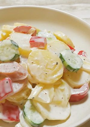 食感が嬉しい♪ジャーマンポテトサラダ-レシピのメイン写真