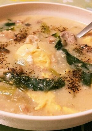 グリーン野菜と豚肉の味噌シチュー-レシピのメイン写真