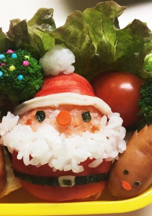 クリスマスにピッタリ！サンタ弁当-レシピのメイン写真