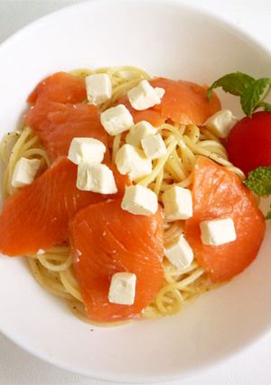 スモークサーモンとクリームチーズのパスタ-レシピのメイン写真