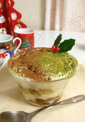 クリスマス☆抹茶のヨーグルトティラミス風-レシピのメイン写真