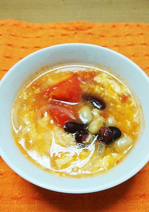 お豆の入った酸辣湯-レシピのメイン写真