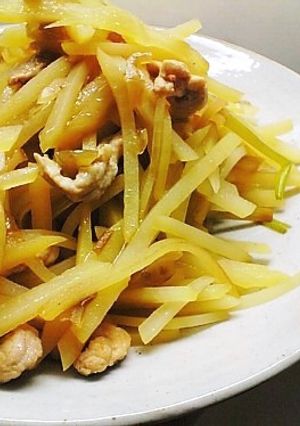 ジャガイモとザーサイの醤油炒め-レシピのメイン写真