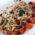 【超簡単】にらとトマトのイタリアン蕎麦