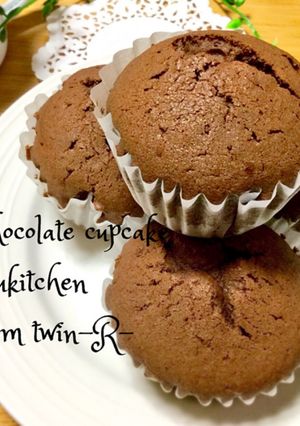 ♤しっとりふわふわチョコカップケーキ♤-レシピのメイン写真