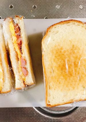 簡単・6枚切り食パン朝サンドイッチ-レシピのメイン写真