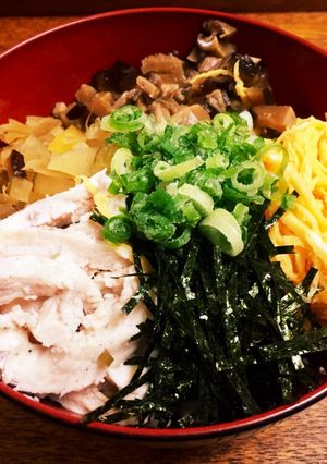 奄美鶏飯の【具材】-レシピのメイン写真