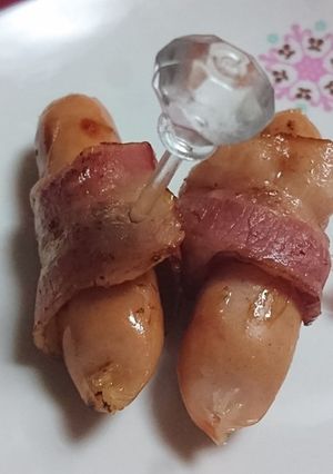 ＊X'mas＊　チポラタソーセージのベーコン巻-レシピのメイン写真