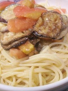 しんぷる和風・なすとトマトの冷たいパスタ-レシピのメイン写真