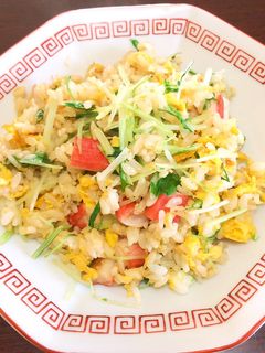 水菜とカニカマの和風チャーハン☆-レシピのメイン写真