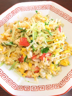 水菜とカニカマの和風チャーハン☆-レシピのメイン写真