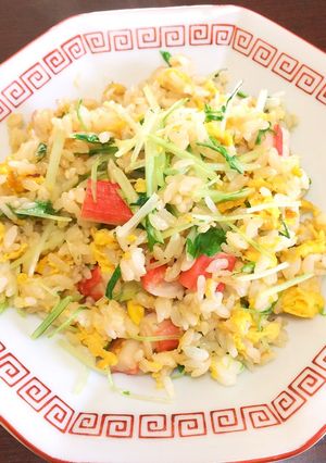水菜とカニカマの和風チャーハン☆-レシピのメイン写真