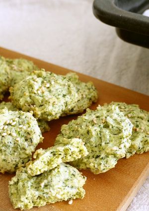 簡単♪野菜クッキー【法蓮草&ごま】-レシピのメイン写真
