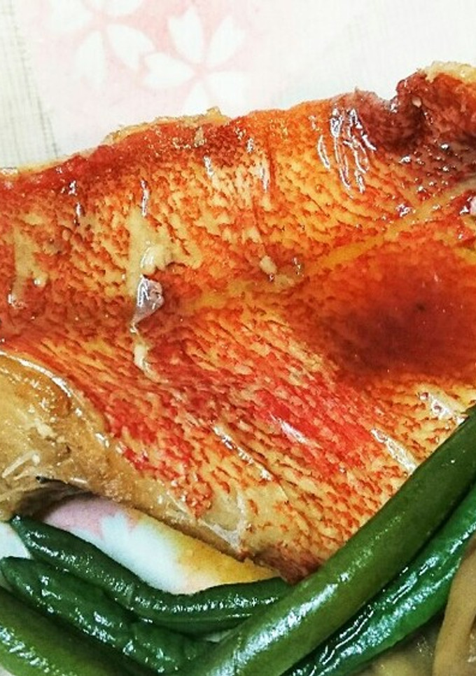 フライパンで！簡単冷凍赤魚の煮付け♪-レシピのメイン写真