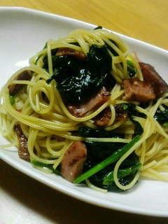 ほうれん草とベーコンの和風パスタ-レシピのメイン写真