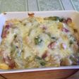 白菜と魚介類ベーコンのグラタン