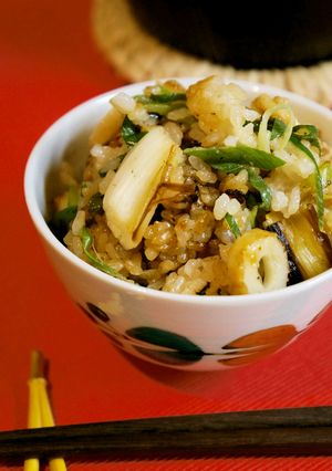 焼きネギとちくわの炊き込みご飯-レシピのメイン写真