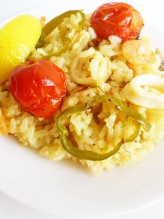 炊飯器とシーフードミックスで パエリア-レシピのメイン写真