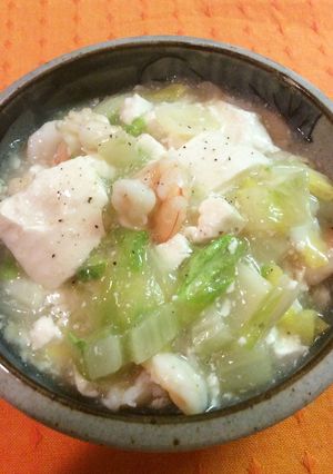 白菜たっぷり！海老と豆腐の中華あんかけ-レシピのメイン写真