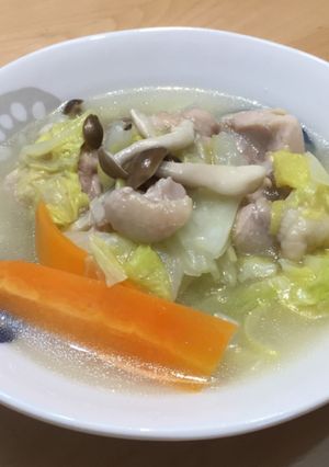 ホットクックで簡単！鶏肉と白菜のスープ-レシピのメイン写真