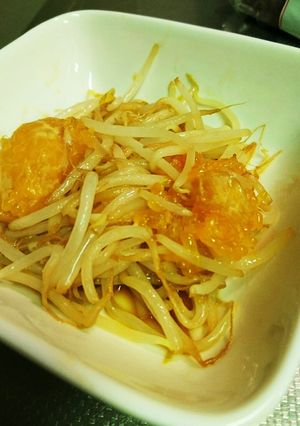 もやしとみかんのガーリック焦がし醤油炒め-レシピのメイン写真