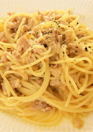 塩漬け豚肉のカルボナーラ♪-レシピのメイン写真