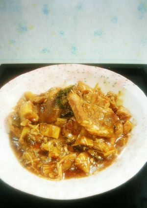 時短！根菜と豚肉の 煮込み風♪-レシピのメイン写真