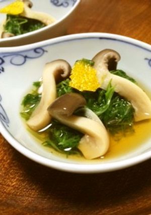 にんじん葉と大黒しめじのお浸し-レシピのメイン写真