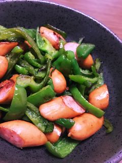 お弁当やおつまみに!ピーマンウインナー-レシピのメイン写真